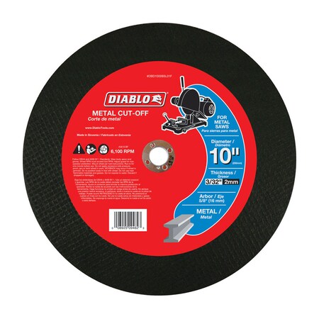 DIABLO METAL CUTOFF DISC 10"" DBD100093L01F